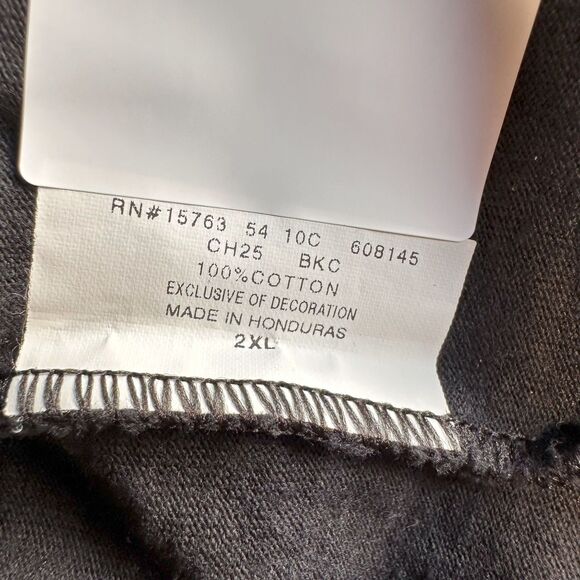 Champion T-Shirt Men’s XXL Black 100% Cotton Casual Tee‎ - Picture 4 of 5